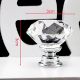 KES HCK700-P25 Cabinet Knob Diamond Shape Crystal Glass Hand Pull, 25 Pack
