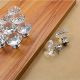 YDO 40mm Diamond Shape Crystal Glass Knob, 6 Pieces, Clear