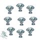 HOSL 10PCS 40MM Diamond Shape Crystal Glass Cabinet Knob Cupboard Drawer Pull Handle/Great for Cupboard, Kitchen and Bathroom Cabinets, Shutters, etc