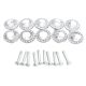 HOSL 10-Pack Round Pull Handle Glittering Rhinestone Knob for Cupboard Drawer (Silver)