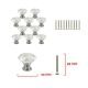 NORTHERN BROTHERS Drawer Knob Pull Handle Crystal Glass Diamond Shape Cabinet Drawer Pulls Cupboard Knobs with Screws for Home Office Cabinet Cupboard Bonus Silver Screws DIY (10 Pieces)