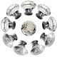 NORTHERN BROTHERS Drawer Knob Pull Handle Crystal Glass Diamond Shape Cabinet Drawer Pulls Cupboard Knobs with Screws for Home Office Cabinet Cupboard Bonus Silver Screws DIY (10 Pieces)