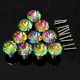 KINGSO 10pcs Colorful Crystal Glass Cupboard Wardrobe Cabinet Drawer Knob Door Pull Handle