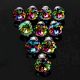 KINGSO 10pcs Colorful Crystal Glass Cupboard Wardrobe Cabinet Drawer Knob Door Pull Handle