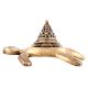 Brass Three Stage Vaastu Feng Shui Pyramid on Tortoise