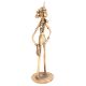 Brass Tribal Female Figurine with a Bag Statue