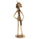 Brass Tribal Female Figurine with a Bag Statue