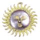 Wall Hanging Sun Face BrassÂ With Patina