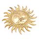 Golden Brass Wall Hanging Sun Face