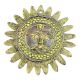 Brass Sun Wall Hanging With Patina