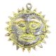 Wall Hanging Sun Brass Metal With Patina