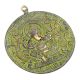 Brass Lord Ganesha On Plate Wall Hanging
