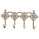 Yellow Turquoise Flower Tiles Hooks