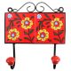 Red Yellow Floral Tiles Hooks