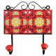 Red Yellow Floral Tiles Hook