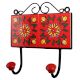 Red Yellow Floral Tiles Hooks