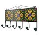 Forest Green Yellow Floral Tiles Hooks