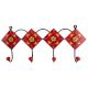 Red Yellow Floral Tiles Hooks