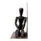 Bronze Tribal Sitting Man Bookend