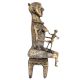 Dhokra Brass Lady Sitting On BedÂ And Child Figurine
