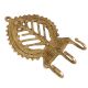 Brass Tribal Leaf Design Three Wall Hooks