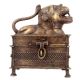 Tribal Lion Brass Jewellery Box