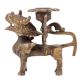 Brass Foo Dog Candle Holder