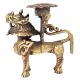 Bronze Lion Foo Dog Candle Holder