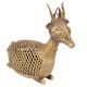 Deer Sitting Dhokra Brass Art Statue