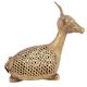 Deer Sitting Dhokra Brass Art Statue