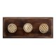 Golden Brass Cut Cabinet Wooden Hooks