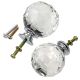 Sumnacon 8 Pcs 40MM Clear Crystal Glass Door Knobs - Round Diamond Wardrobe Doorknob/ Crystal Glass Drawer Knobs / Cabinet Cupboard Handle Pull Knobs / Door Pull Handle with Screws with 3 Kinds Screws