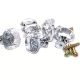 10pcs 30mm Clear Crystal Glass Knob, Marrywindix Drawer Cabinet Pull Handle Knob for Home Kitchen Drawer