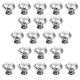 BTSKY 20 PCS Diameter 30mmï¼ˆ1.18inchï¼‰ Clear Crystal Glass Cabinet Knob Cupboard Drawer Pull Handle, Come with 3 kinds of Screws
