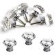 BTSKY 20 PCS Diameter 30mmï¼ˆ1.18inchï¼‰ Clear Crystal Glass Cabinet Knob Cupboard Drawer Pull Handle, Come with 3 kinds of Screws