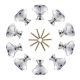 LESHP Crystal Glass Cabinet Knob Cupboard Drawer 10 X 30mm Diamond Acrylic Drawer Door Handle with Screw for Cabinet Furniture Kitchen Home Decorating 10PCS