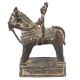 Brass Horse Rider Temple Statue