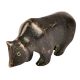 Black Brass Bear Statue with Head Down