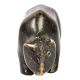 Black Brass Bear Statue with Head Down