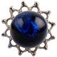 Navy Blue Round Glass and Metal Dresser Knobs Online
