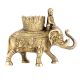 Brass Elephant with Mahawat Statue