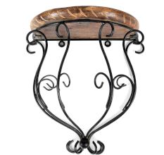 Wood And Wrought Iron Fancy Wall Bracket