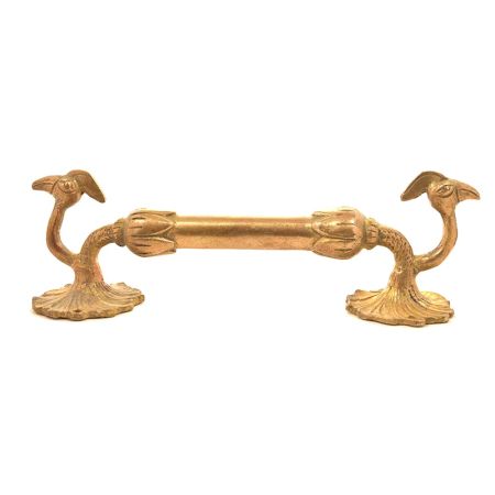 Long Brass Peacock Door Handles