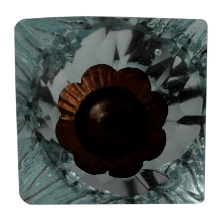 Water Glass Square Cut Drawer Knob Online