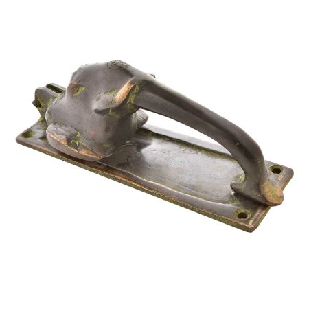 Patina Brass Elephant Door Knocker