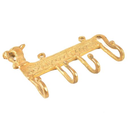 Brass Tribal Camel Face Four Wall Hooks