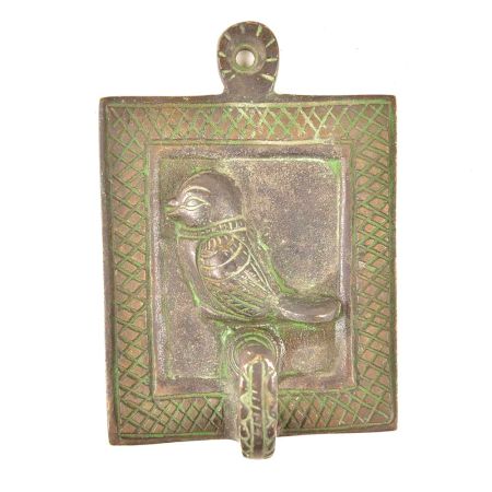 Brass Bird Face Framed Single Wall Hooks