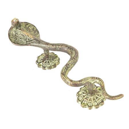 Brass Green Snake Pull Door Handle