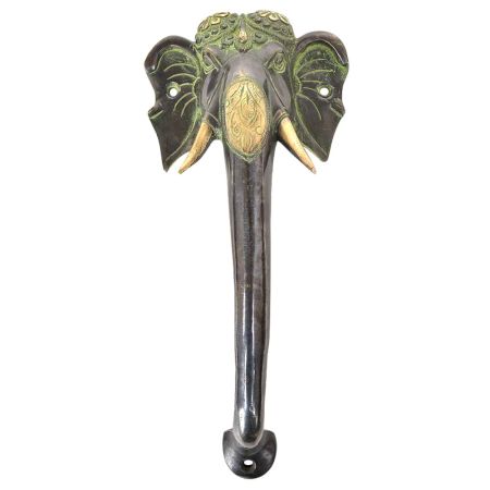 Ethnic Brass Tusker Ganesha Door Handle