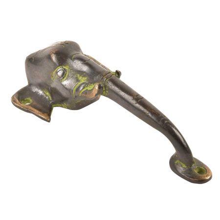 Patina Rich Elephant Face Door Handle
